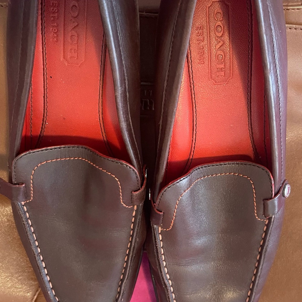 Coach Brown Leather Loafers Slip-Ons